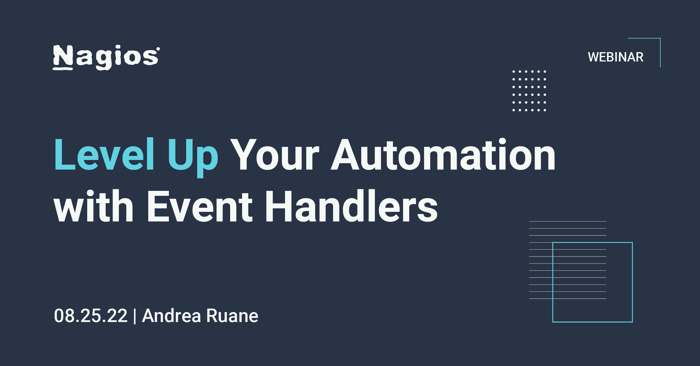 nagios webinar: level up your automation with event handlers