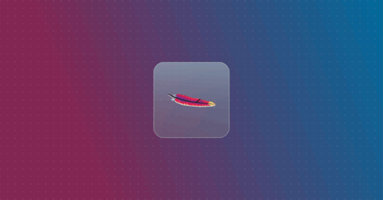 Apache logo on a colorful background