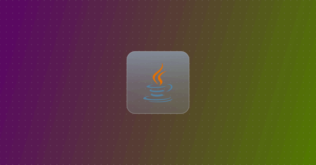 Java Logo on a colorful background