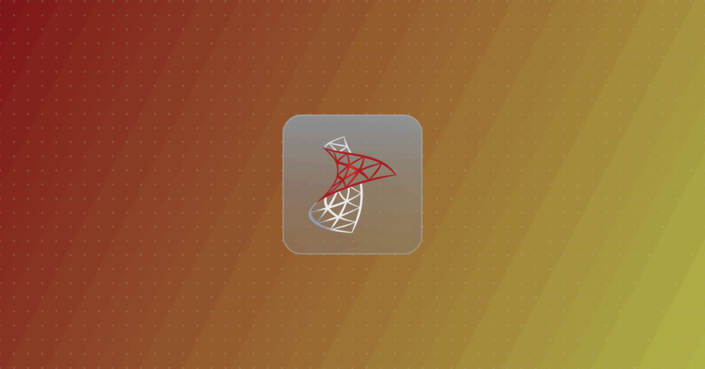 MSSQL logo on a colorful background