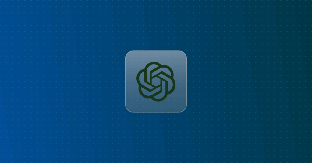 OpenAI logo on a colorful background