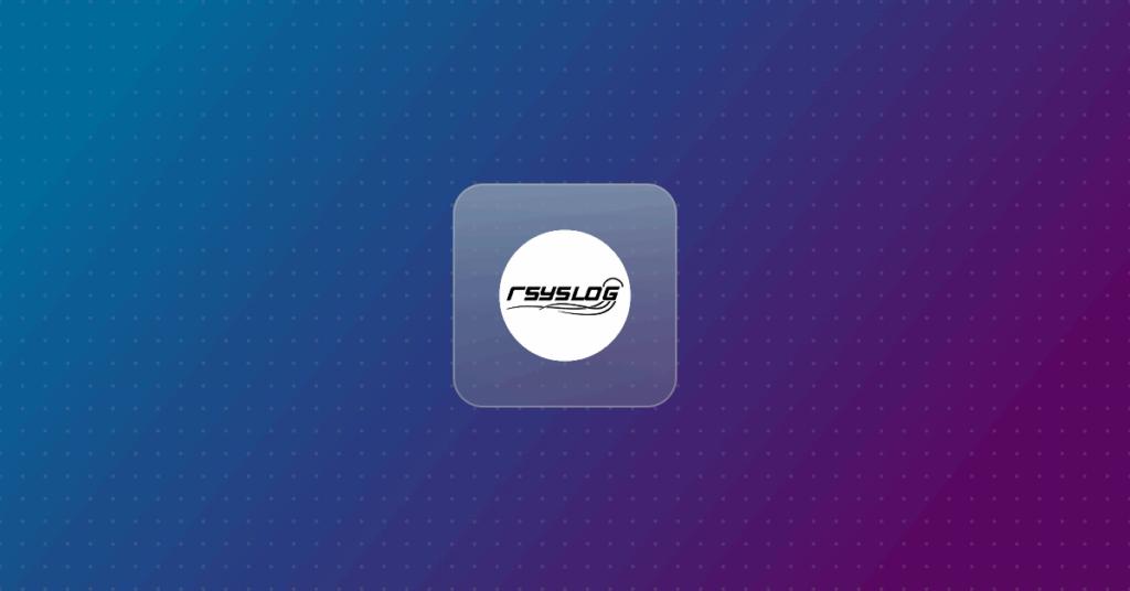 rsyslog logo on colorful background