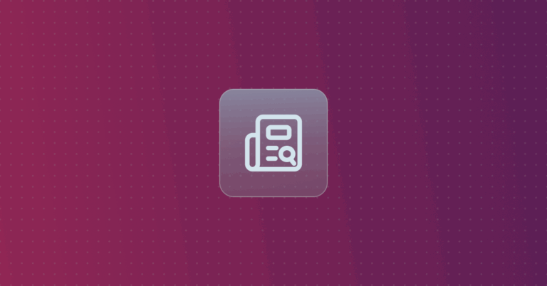 Audit log icon on a colorful background