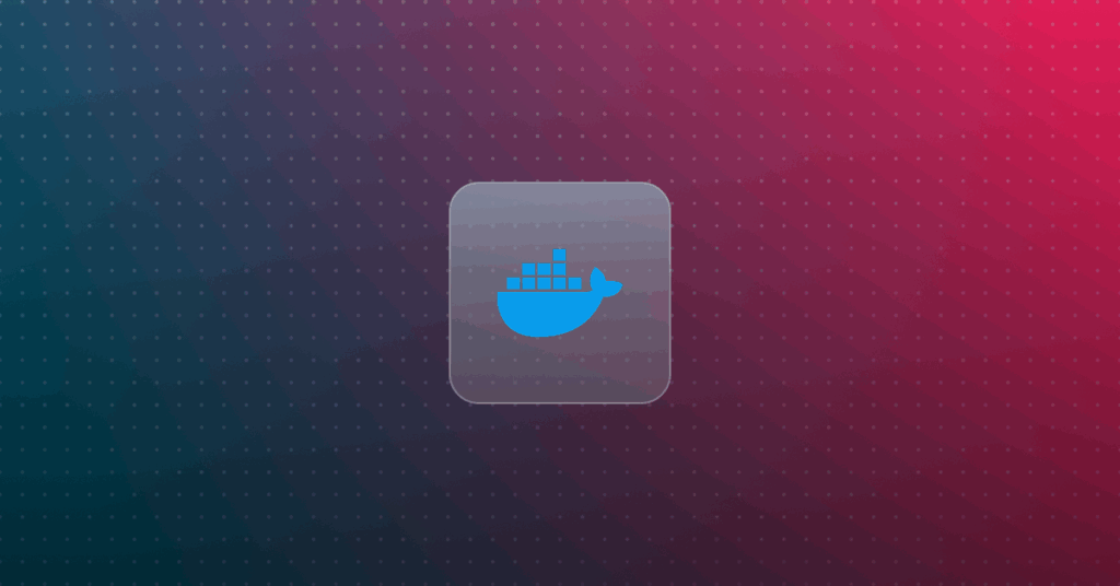 Docker Logo on a colorful background