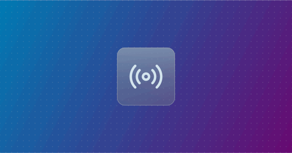 Ping icon on a colorful background