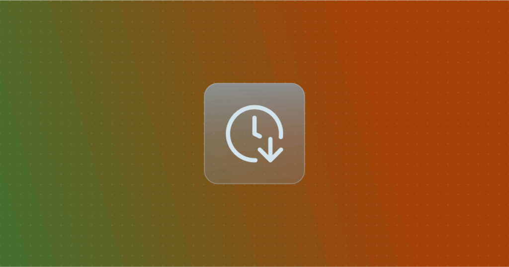 Downtime icon on a colorful background