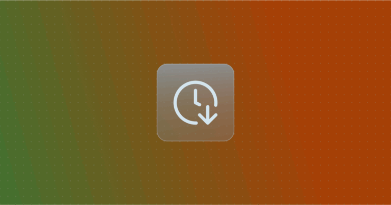 Downtime icon on a colorful background