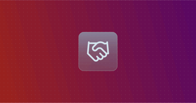 Support icon on a colorful background