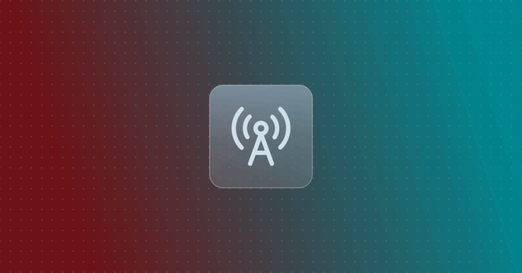 Tower icon on a colorful background