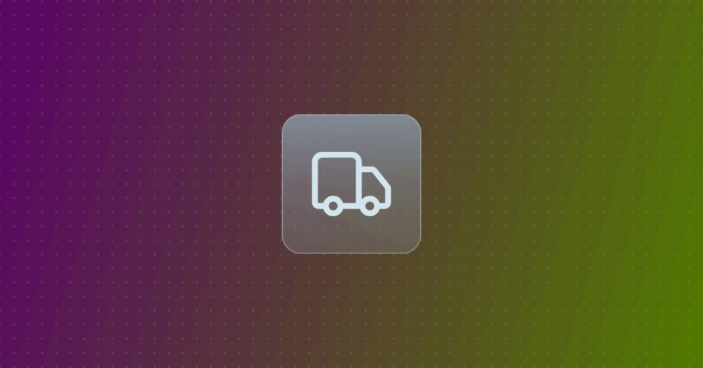 Truck icon on a colorful background