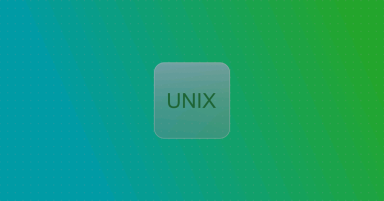 Unix logo on a colorful background