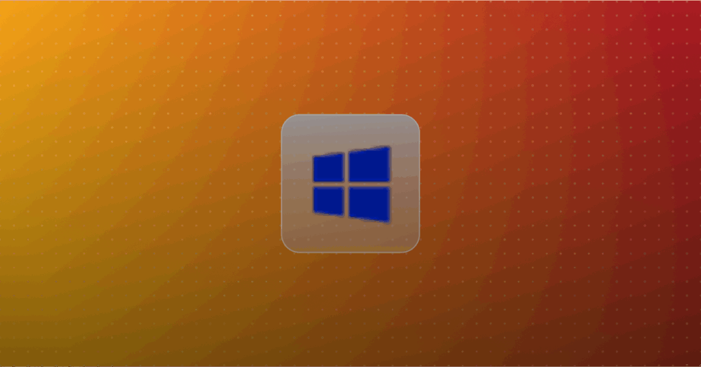 Windows logo on a colorful background